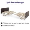 Medacure Expandable Split Frame Bariatric Bed, Fully Electric with ProEx 36 Mattress  Maple MC-LXBARISFMP2KA